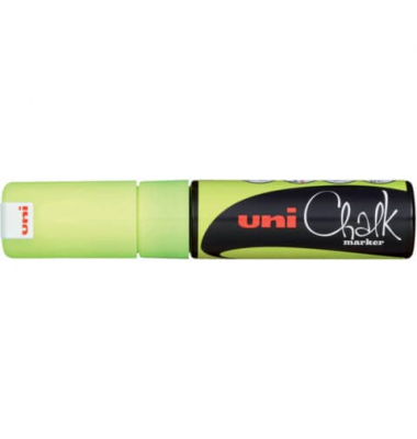 Kreidemarker Uni Chalk PWE-8K, 186407, gelb, bis 8mm Keilspitze