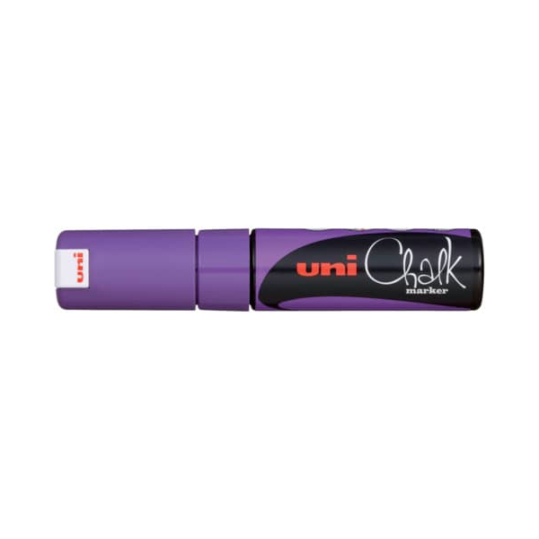 6 Stück UNI-POSCA Kreidemarker Uni Chalk PWE-8K, 186436, violett, bis 8mm Keilspitze 4902778140161 UNI-POSCA