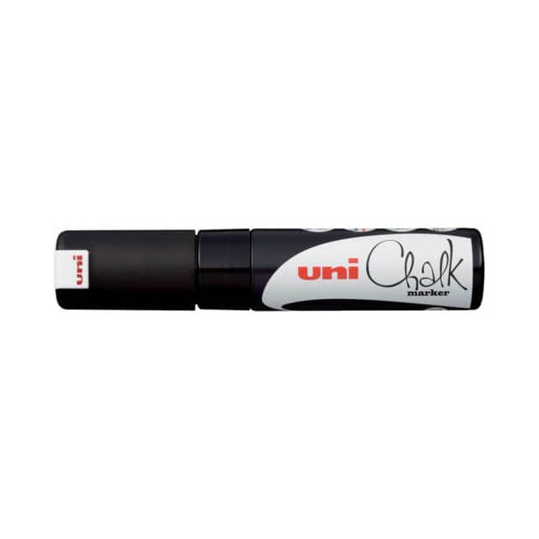 6 Stück UNI-POSCA Kreidemarker Uni Chalk PWE-8K, 186499, schwarz, bis 8mm Keilspitze 4902778170236 UNI-POSCA