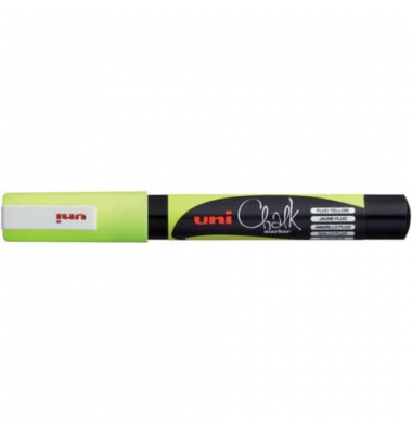 Kreidemarker uni Chalk PWE-3MS, 186107, gelb, 0,9-1,3mm Rundspitze