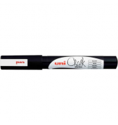 Kreidemarker uni Chalk PWE-3MS, 186199, schwarz, 0,9-1,3mm Rundspitze