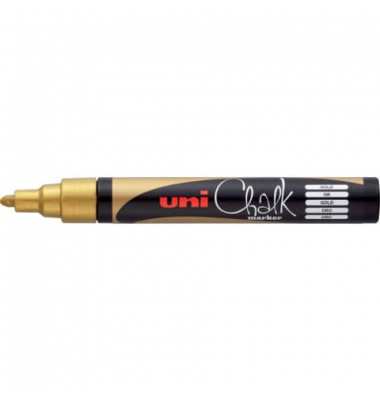 Kreidemarker uni Chalk PWE-5M, 186210, gold, 1,8-2,5mm Rundspitze