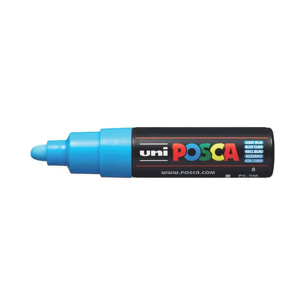 6 Stück UNI-POSCA Marker 4,8 - 5,5mm hellblau 4902778228319 UNI-POSCA