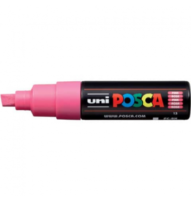 Lackmarker UNI POSCA PC-8K, 182628, Stift, rosa, 8mm Keilspitze