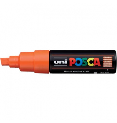 Lackmarker UNI POSCA PC-8K, 182611, Stift, orange, 8mm Keilspitze