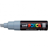Lackmarker UNI POSCA PC-8K, 182633, Stift, grau, 8mm Keilspitze