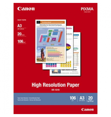 Inkjetpapier High Resolution HR101A3, A3 106g weiß