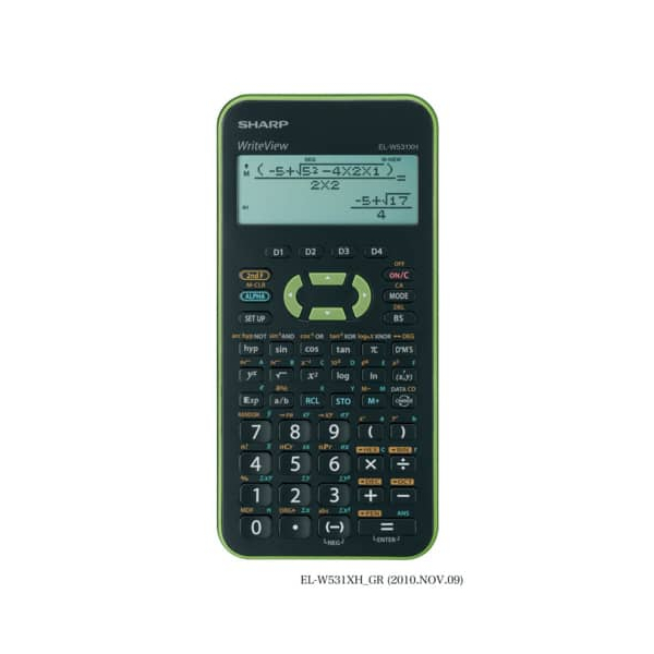 4974019029757 - Schulrechner EL-W531XH Batteriebetrieb Farbe grün 4-zeiliges Display à 12 Stellen 9 Speicher 335 Funktionen (82-ELW531XH-GR) (82-ELW531XH-GR)