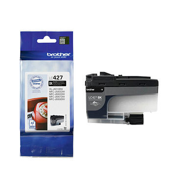 Druckerpatrone LC427BK (kompatibel zu Brother LC-427BK), schwarz, ca. 3000 Seiten