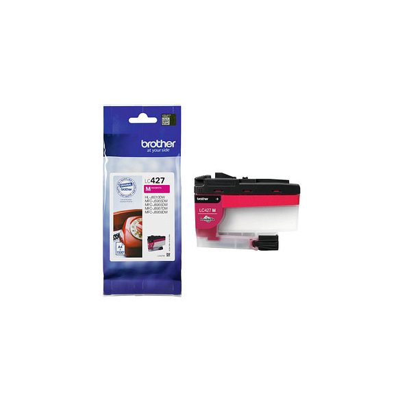 Brother Original Tintenpatrone LC-427M Magenta für ca. 1.500 Seiten, für MFC-J5955DW, MFC-J6955DW, MFC-J6957DW, HL-J6010DW Standard