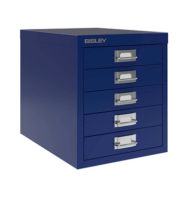 BISLEY MultiDrawer™ L125 Schubladenschrank oxfordblau mit 5 Schubladen 27,9 x 38,0 x 32,5 cm