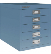 BISLEY MultiDrawer™ L125 Schubladenschrank blau mit 5 Schubladen 27,9 x 38,0 x 32,5 cm