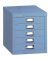 BISLEY MultiDrawer™ L125 Schubladenschrank blau mit 5 Schubladen 27,9 x 38,0 x 32,5 cm