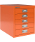 BISLEY MultiDrawer™ L125 Schubladenschrank orange mit 5 Schubladen 27,9 x 38,0 x 32,5 cm