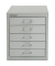 BISLEY MultiDrawer™ L125 Schubladenschrank silber mit 5 Schubladen 27,9 x 38,0 x 32,5 cm