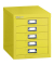 BISLEY MultiDrawer™ L125 Schubladenschrank gelb mit 5 Schubladen 27,9 x 38,0 x 32,5 cm