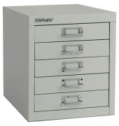 BISLEY MultiDrawer™ L125 Schubladenschrank lichtgrau mit 5 Schubladen 27,9 x 38,0 x 32,5 cm