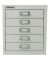 BISLEY MultiDrawer™ L125 Schubladenschrank lichtgrau mit 5 Schubladen 27,9 x 38,0 x 32,5 cm