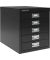 BISLEY MultiDrawer™ L125 Schubladenschrank schwarz mit 5 Schubladen 27,9 x 38,0 x 32,5 cm