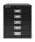 BISLEY MultiDrawer™ L125 Schubladenschrank schwarz mit 5 Schubladen 27,9 x 38,0 x 32,5 cm