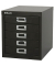 BISLEY MultiDrawer™ L125 Schubladenschrank schwarz mit 5 Schubladen 27,9 x 38,0 x 32,5 cm
