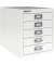 BISLEY MultiDrawer™ L125 Schubladenschrank verkehrsweiß mit 5 Schubladen 27,9 x 38,0 x 32,5 cm