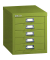 BISLEY MultiDrawer™ L125 Schubladenschrank grün mit 5 Schubladen 27,9 x 38,0 x 32,5 cm