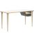 Schreibtisch Poise, 74cm (H), 140x60cm (BxT), rechteckig, weiß / eiche hell
