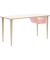 Schreibtisch Poise, 74cm (H), 140x60cm (BxT), rechteckig, wei&szlig; / eiche hell