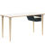 Schreibtisch Poise, 74cm (H), 140x60cm (BxT), rechteckig, wei&szlig; / eiche hell