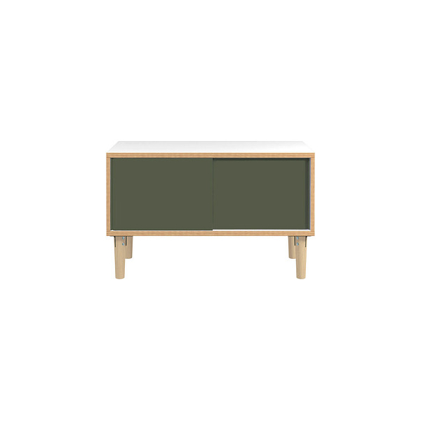 5020073843170 - Sideboard Poise POS1007W623 verkehrsweiß olivegrün 2 Fachböden 1000 x 450 x 621 cm 5020073843170 BISLEY
