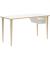 Schreibtisch Poise, 74cm (H), 140x60cm (BxT), rechteckig, weiß / eiche