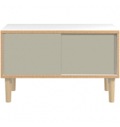 BISLEY Sideboard Poise POS1007W645 verkehrsweiß, lichtgrau 2 Fachböden 100,0 x 45,0 x 62,1 cm