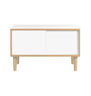 BISLEY Sideboard Poise POS1007W696 verkehrsweiß 2 Fachböden 100,0 x 45,0 x 62,1 cm