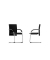Besucherstuhl Classy, schwarz / chrom, mit Armlehnen, Freischwinger