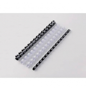 Plastikbinder&uuml;cken CombBind 4400008, US-Teilung, 14 Ringe auf A5, schwarz, 8mm