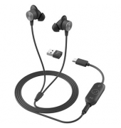 Logitech Zone Wired Earbuds USB-Headset schwarz