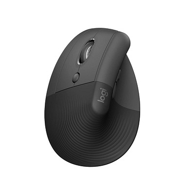 Logitech Lift Maus ergonomisch kabellos graphit