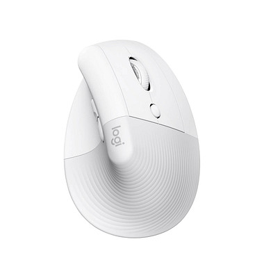 Logitech Lift Maus ergonomisch kabellos weiß