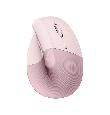 Logitech Lift Maus ergonomisch kabellos rosa