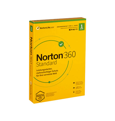 Norton 360 Standard Sicherheitssoftware Vollversion (PKC)