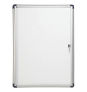 Schaukasten Budget mit Klapptür - 4x A4, 51,5 x 68,9 cm, weiß/silber, magnethaftend