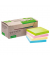 Haftnotizen KF17324, 76x76mm, farbig sortiert (blau/gr&uuml;n/pink/gelb), quadratisch