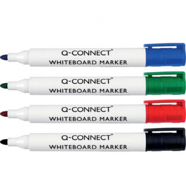 Boardmarker-Set KF26038, Etui, rot, blau, gr&uuml;n, schwarz, 1,5-3mm Rundspitze