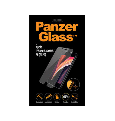 PanzerGlass™ Display-Schutzglas für iPhone 6, iPhone 6s, iPhone 7, iPhone 8, iPhone SE 2. Gen (2020), iPhone SE 3. Gen (2022)