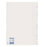 Kunststoffregister 100144, A bis Z, A4, 120µm, weiße Taben, 20-teilig
