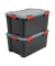 Aufbewahrungsbox AT-L BkR/C/D.Red 6319, außen 29x59x29cm, Polypropylen schwarz/transparent/rot