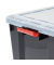 Aufbewahrungsbox AT-LD BkR/C/D.Red 6340, außen 29x59x38cm, Polypropylen schwarz/transparent/rot