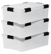 Aufbewahrungsbox Water Proof 6378, außen 29x39x19,1cm, Polypropylen transparent/schwarz
