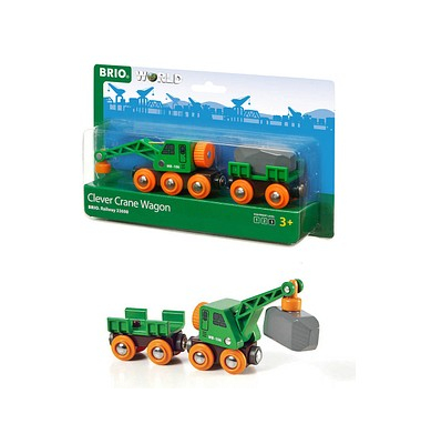 BRIO Clever Crane Wagon Spielzeugeisenbahnen